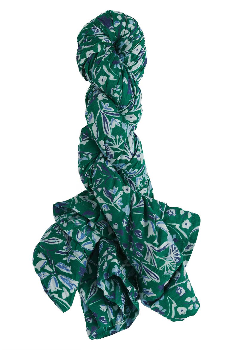Larissa Crinkled Floral Organic Cotton Button-Up Shirt, Alternate, color, WOODLAND FLORAL DARK STEM