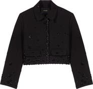 maje Short embroidered jacket
