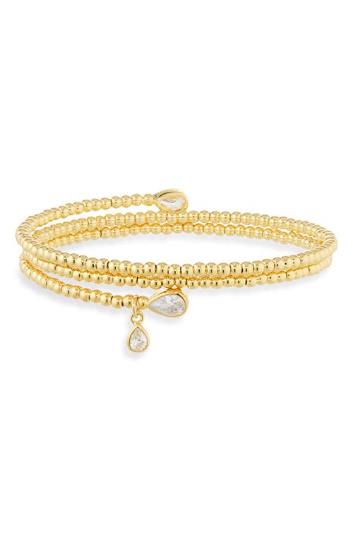 Nordstrom Cubic Zirconia Coil Bracelet In Gold