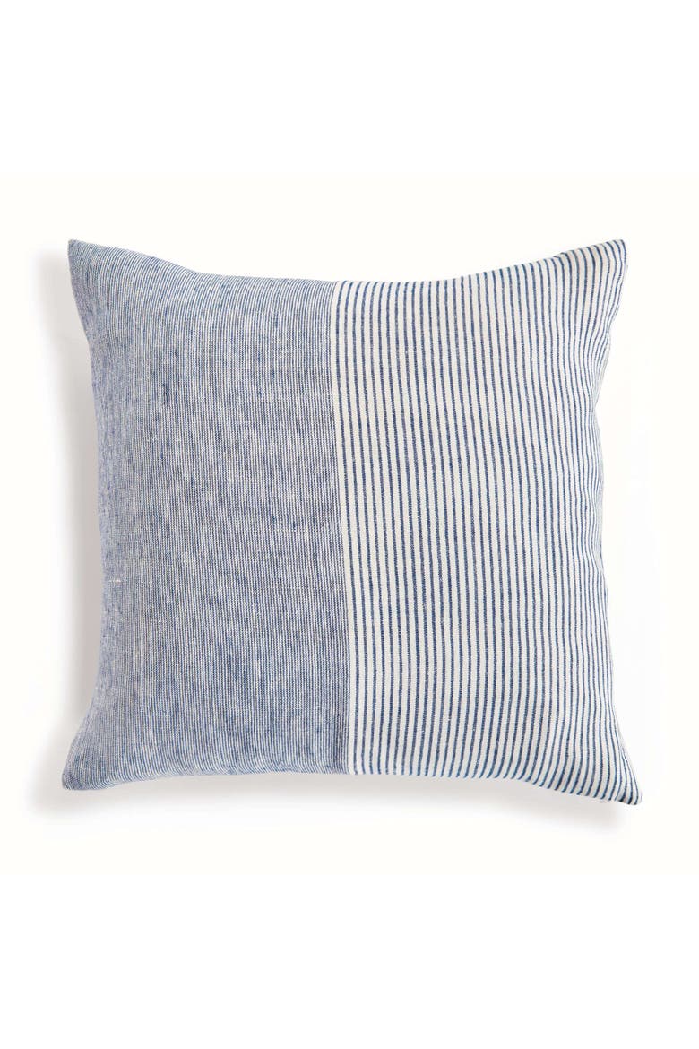 Otis Pinstripe Pillow 24", Main, color, Blue