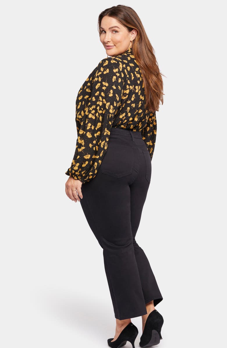 NYDJ Relaxed Flare Sateen Jeans, Alternate, color, Black Pearl