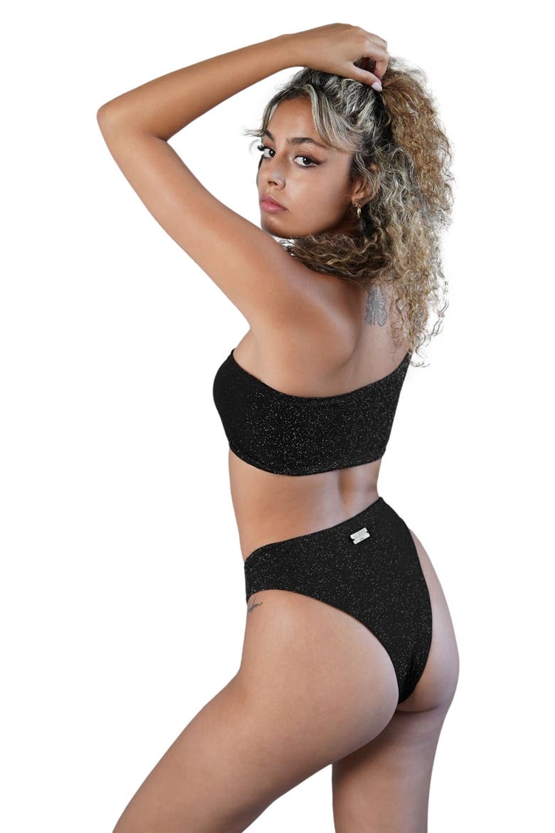 Glitter Swimsuit, Alternate, color, Black