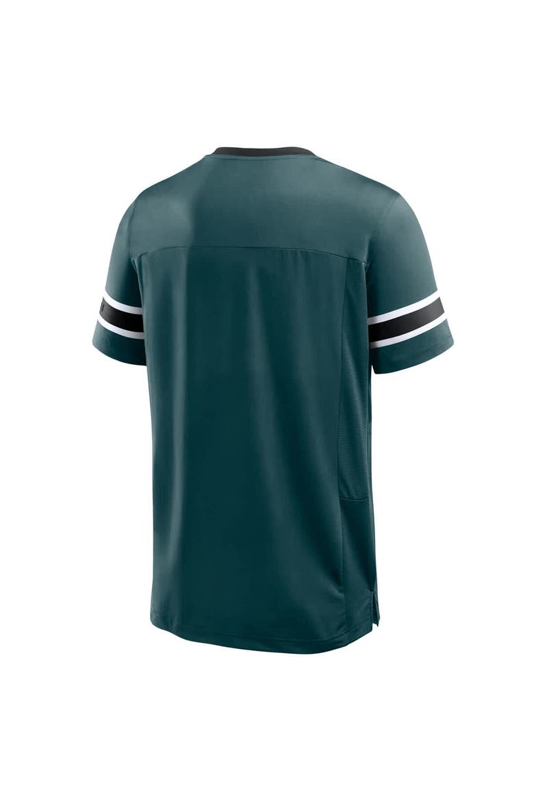 Men's Fanatics Midnight Green Philadelphia Eagles Hometown Premium Hashmark V-Neck T-Shirt, Alternate, color, Green