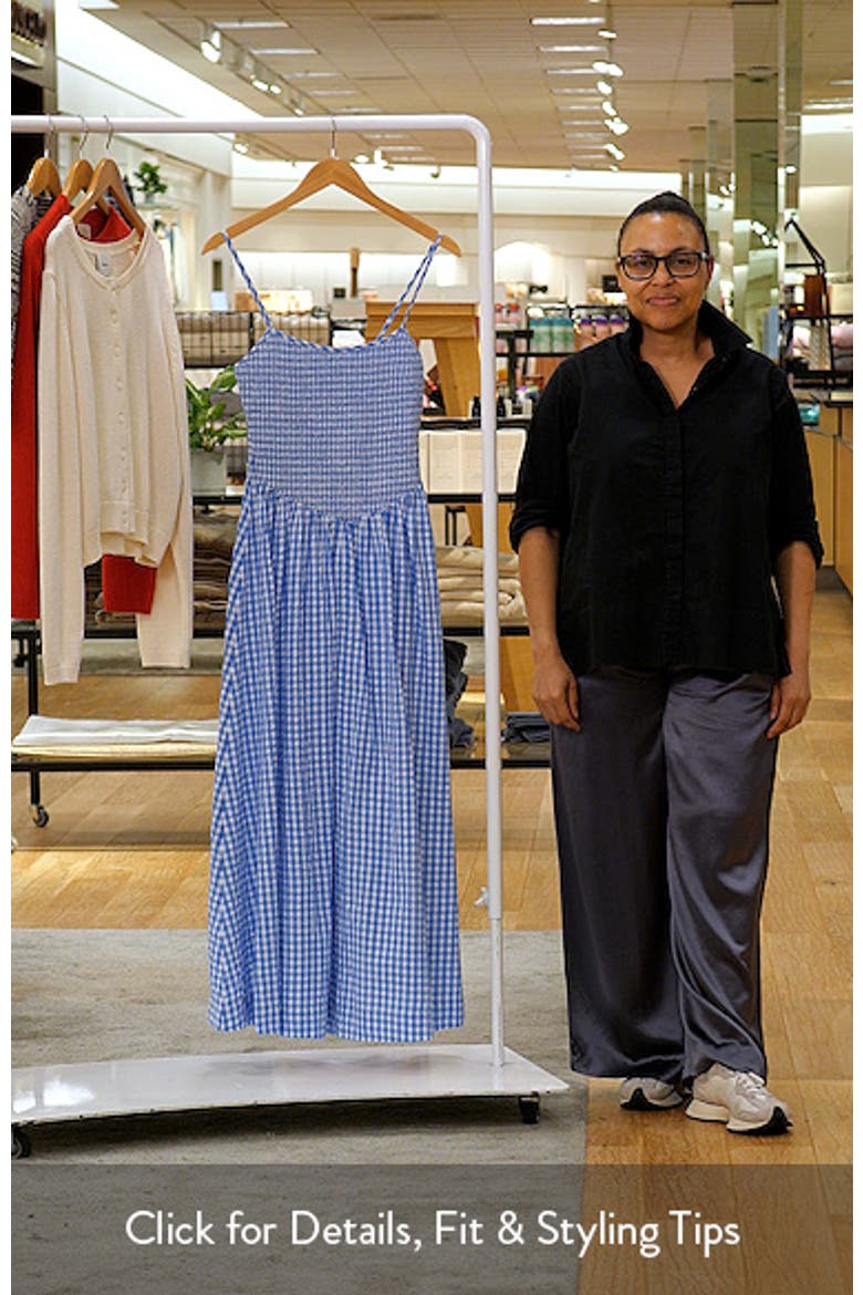 Misha Smocked Bodice Cover-Up Cotton Maxi Dress video