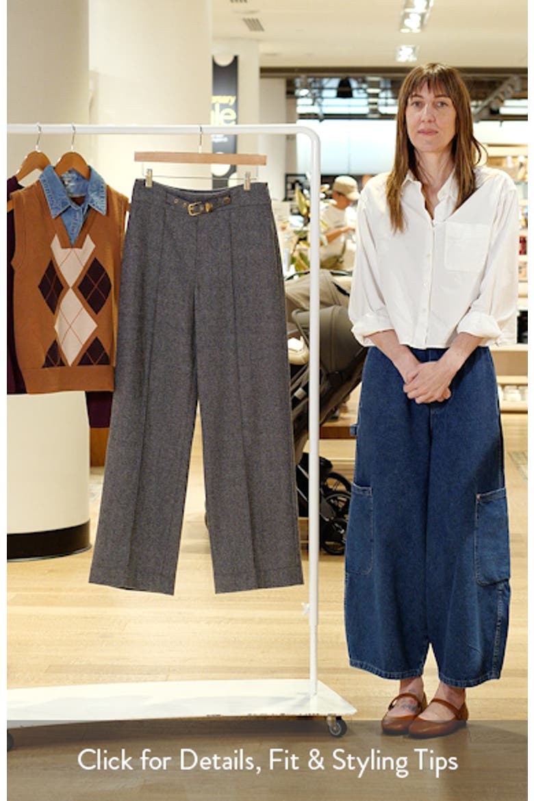 The Brenda Belt Detail High Waist Wide Leg Pants video