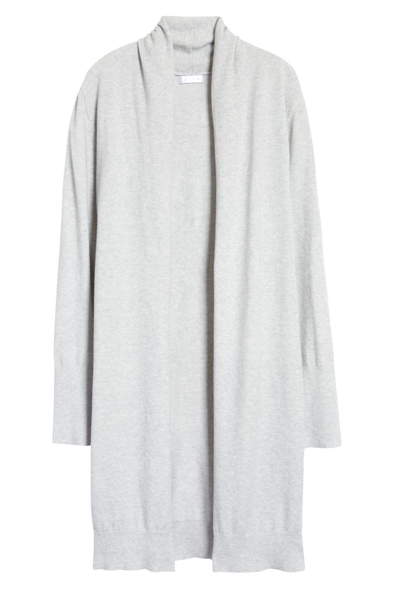 Cozy Long Cardigan, Main, color, GREY LIGHT HEATHER