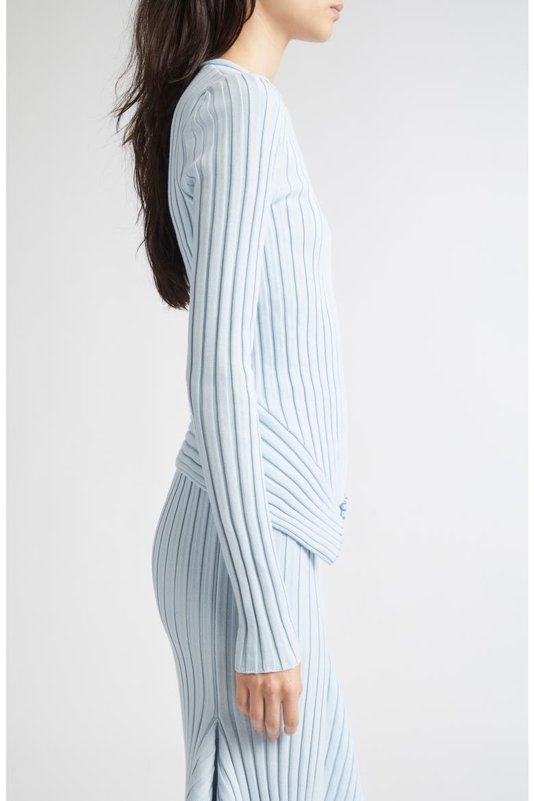 Textured Knit Rib Sweater, Alternate, color, 4210 - LIGHT BLUE