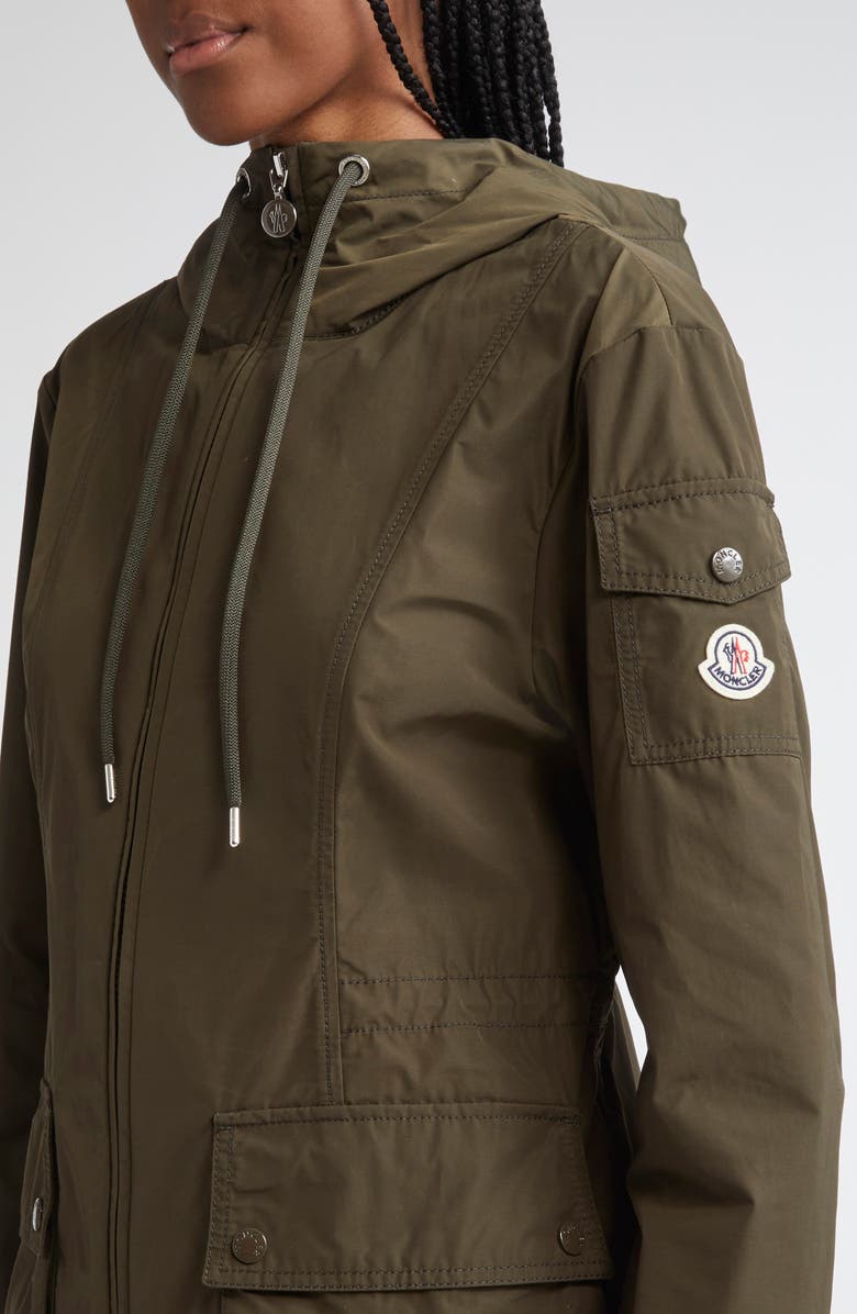 Moncler Leandro Short Parka, Alternate, color, Green