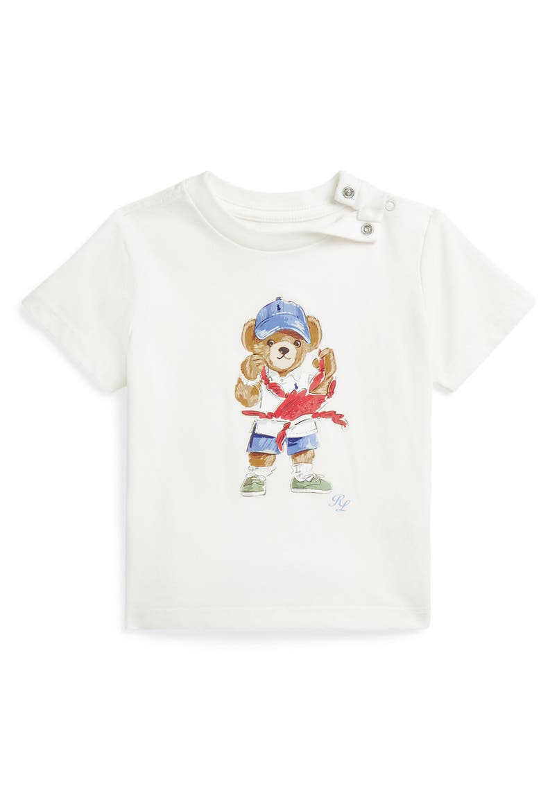 Beach Bear Cotton Graphic T-Shirt, Main, color, NEVIS