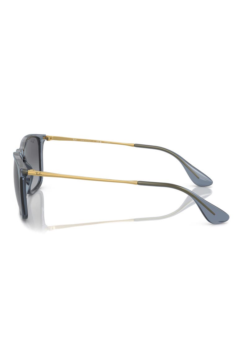 54mm Gradient Polarized Square Sunglasses, Alternate, color, TRANSPARENT BLUE / GREY POLAR