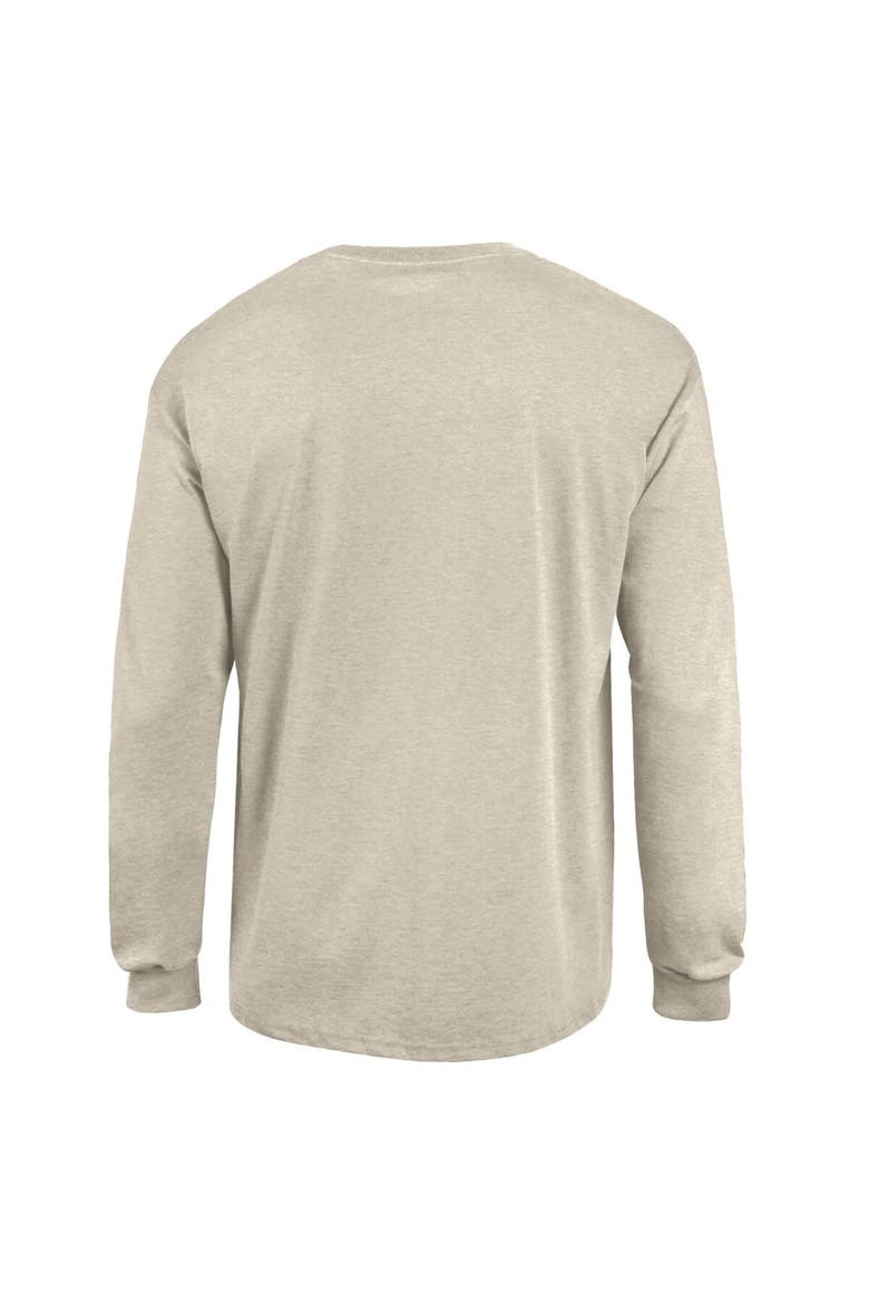 Men's Champion  Heather Oatmeal Penn State Nittany Lions Neutral Arch Long-Sleeve T-Shirt, Alternate, color, Oatmeal