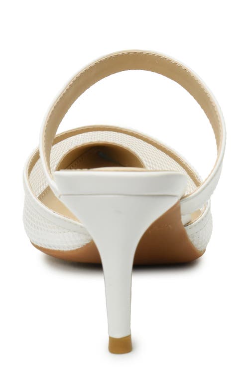 Nicole Miller Mesh Mule In White