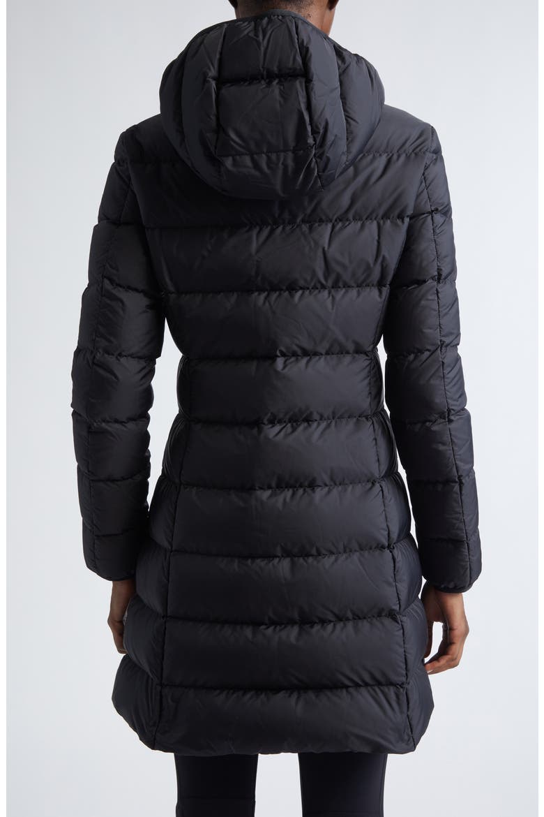 Gie Water Resistant Down Long Coat, Alternate, color, BLACK