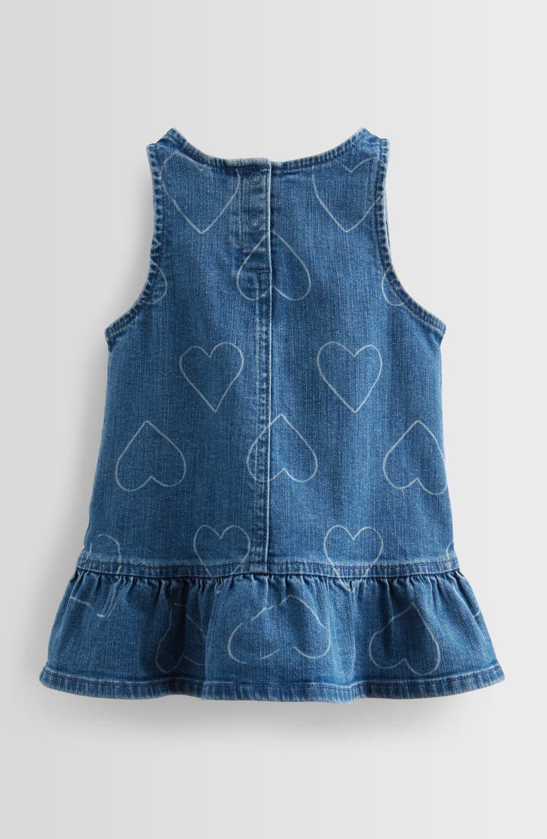 Tucker + Tate Print Denim Jumper, Alternate, color, Sun Faded Wash Outline Hearts