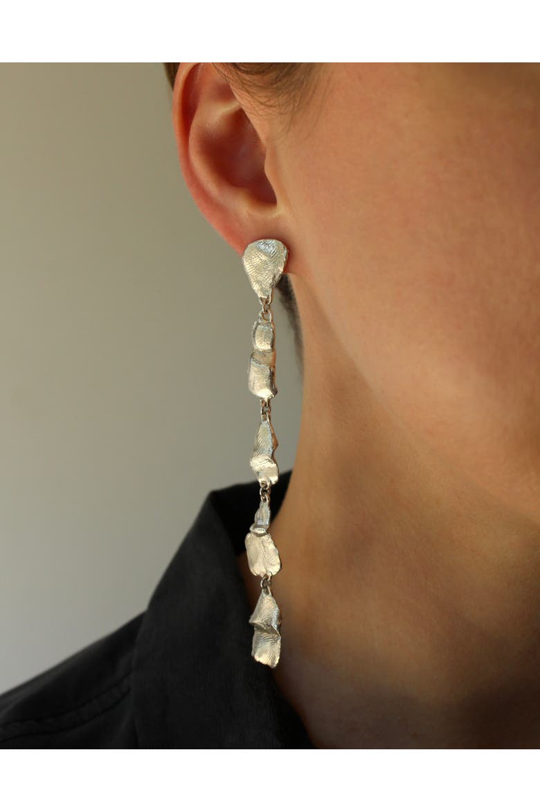 Hyades Silver Drop Earrings, Alternate, color, Sterling Silver