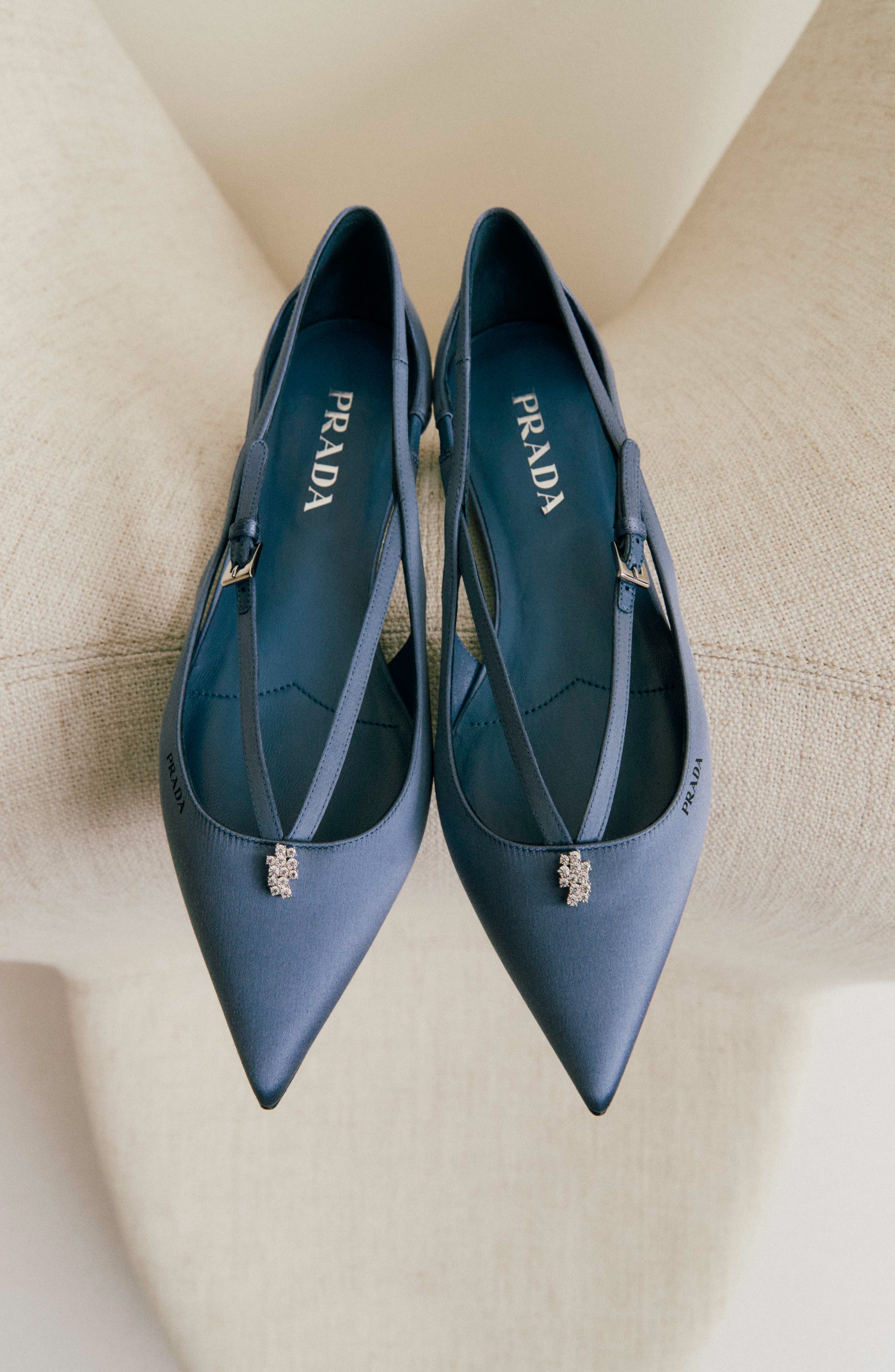 Prada Strappy Pointed Toe Ballet Flat, Alternate, color, 