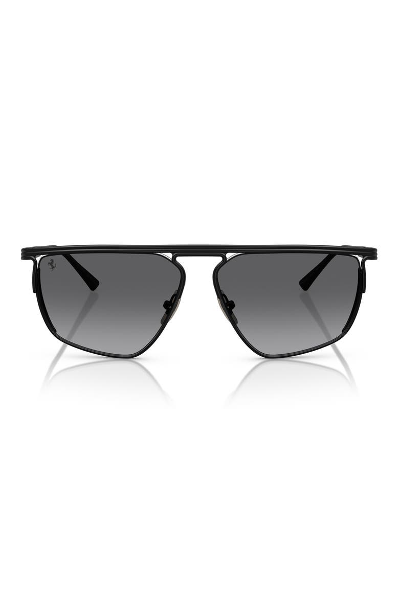 59mm Polarized Gradient Irregular Sunglasses, Main, color, BLACK / GREY GRADIENT POLAR