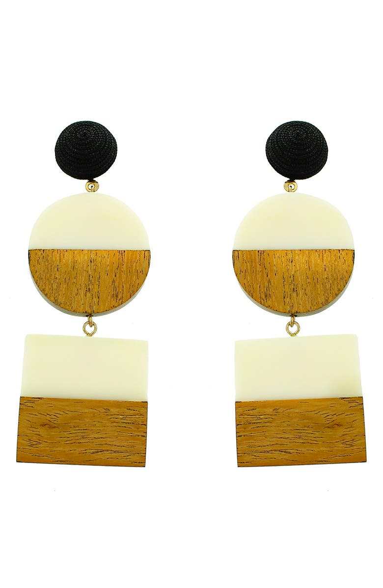 Panacea Resin & Wood Linear Shape Drop Earrings | Nordstromrack