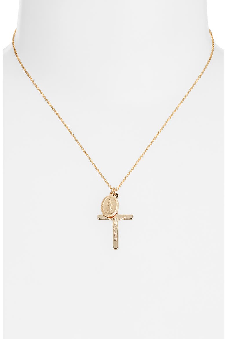 Full of Grace Charm Necklace, Alternate, color, GOLD