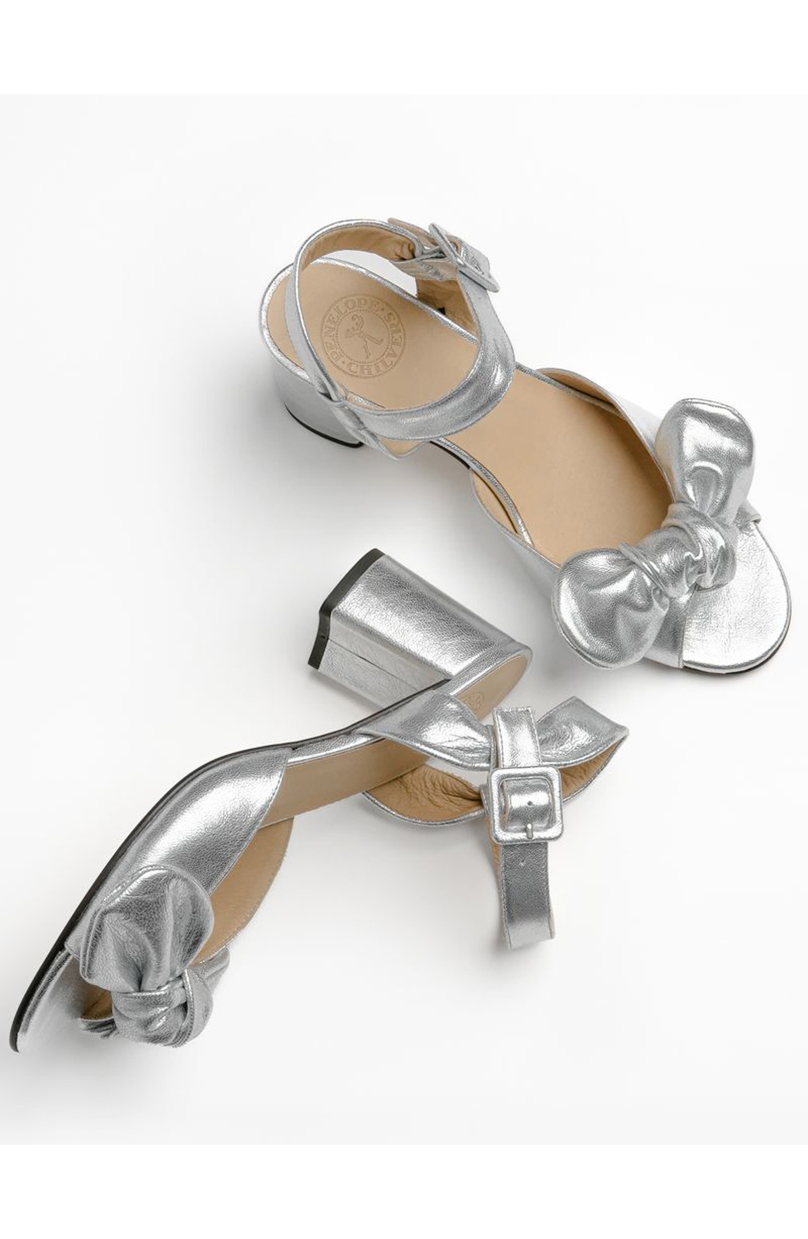 Penelope Chilvers Minnie Ankle Strap Sandal, Alternate, color, Silver