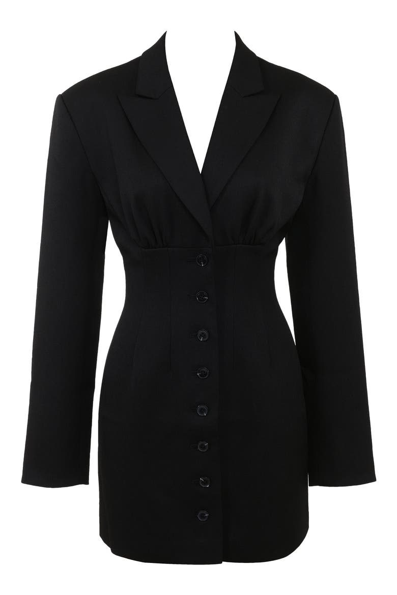 Georgia Mini Jacket Dress, Alternate, color, BLACK