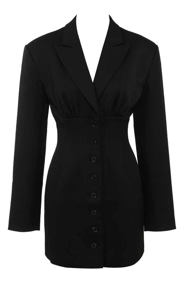 HOUSE OF CB Georgia Mini Jacket Dress, Alternate, color, Black