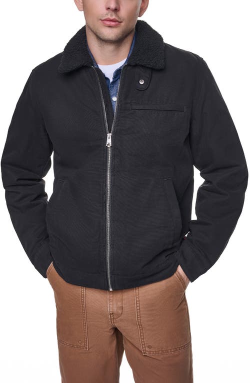 Levi's Western Utility Jacket With Faux Shearling Collar In Black