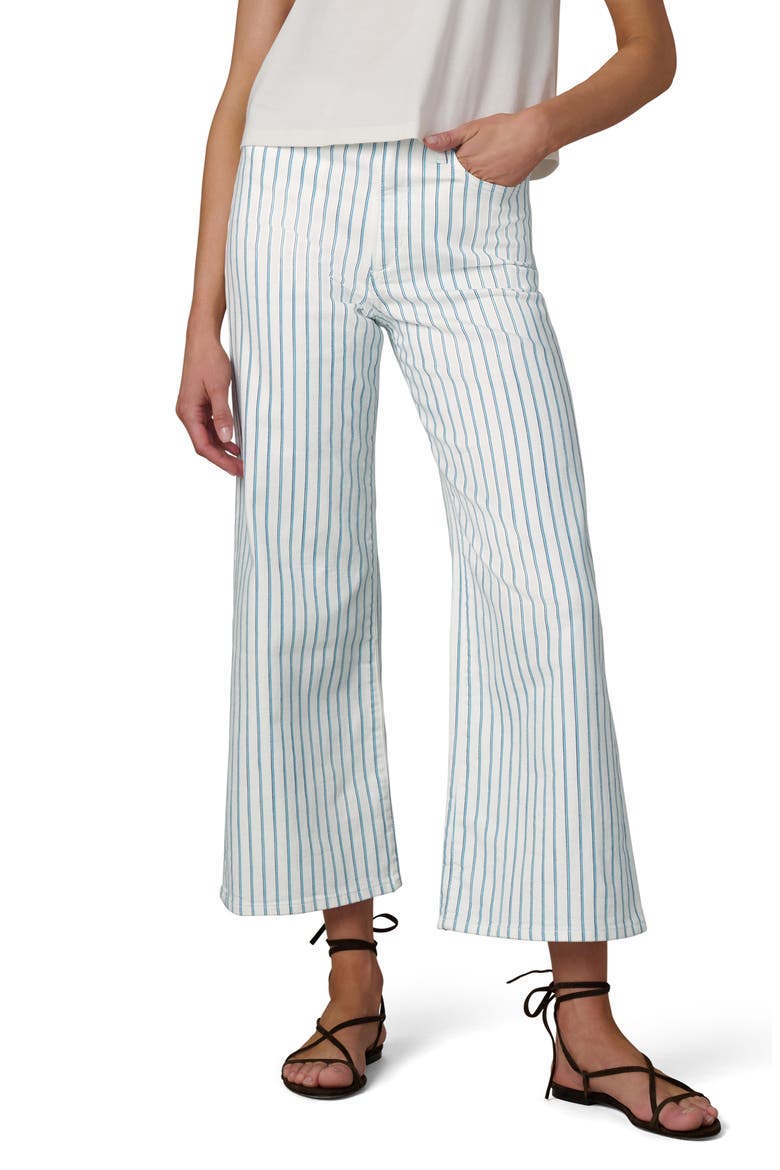 The Mia High Waist Ankle Wide Leg Jeans, Main, color, BLUE MULTI STRIPE