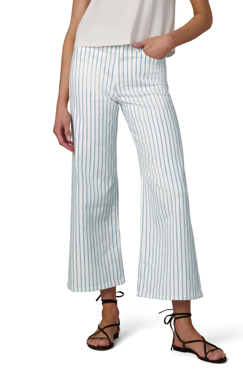 Joe's The Mia High Waist Ankle Wide Leg Jeans, Main, color, Blue Multi Stripe