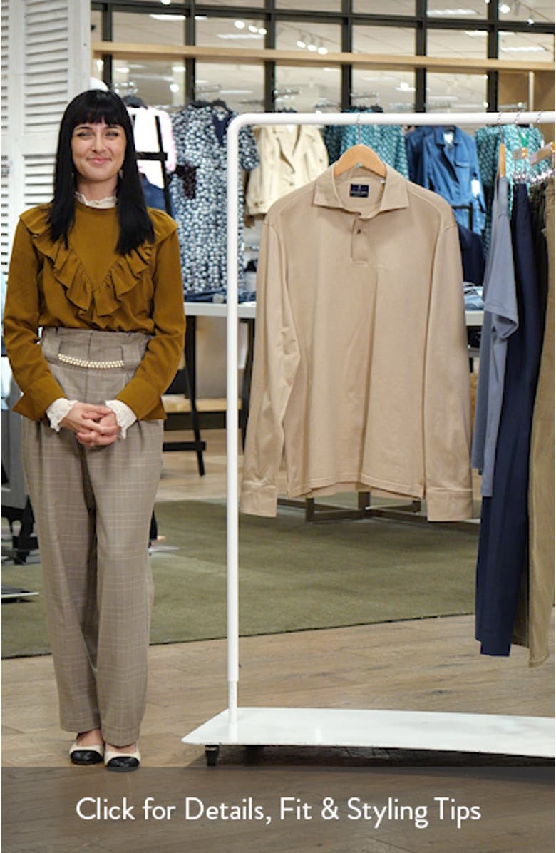 Jacquard Luxe Long Sleeve Polo, sales video thumbnail