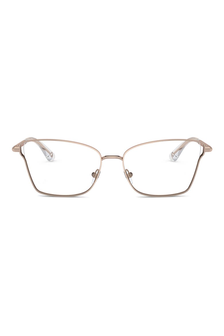 Radda 55mm Rectangular Optical Glasses, Main, color, ROSE GOLD