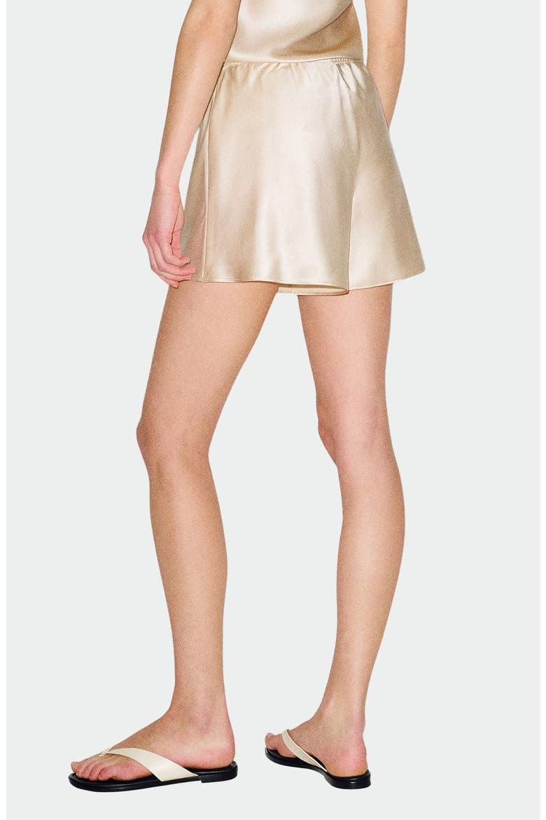 Gale Silk Shorts, Alternate, color, ALMOND