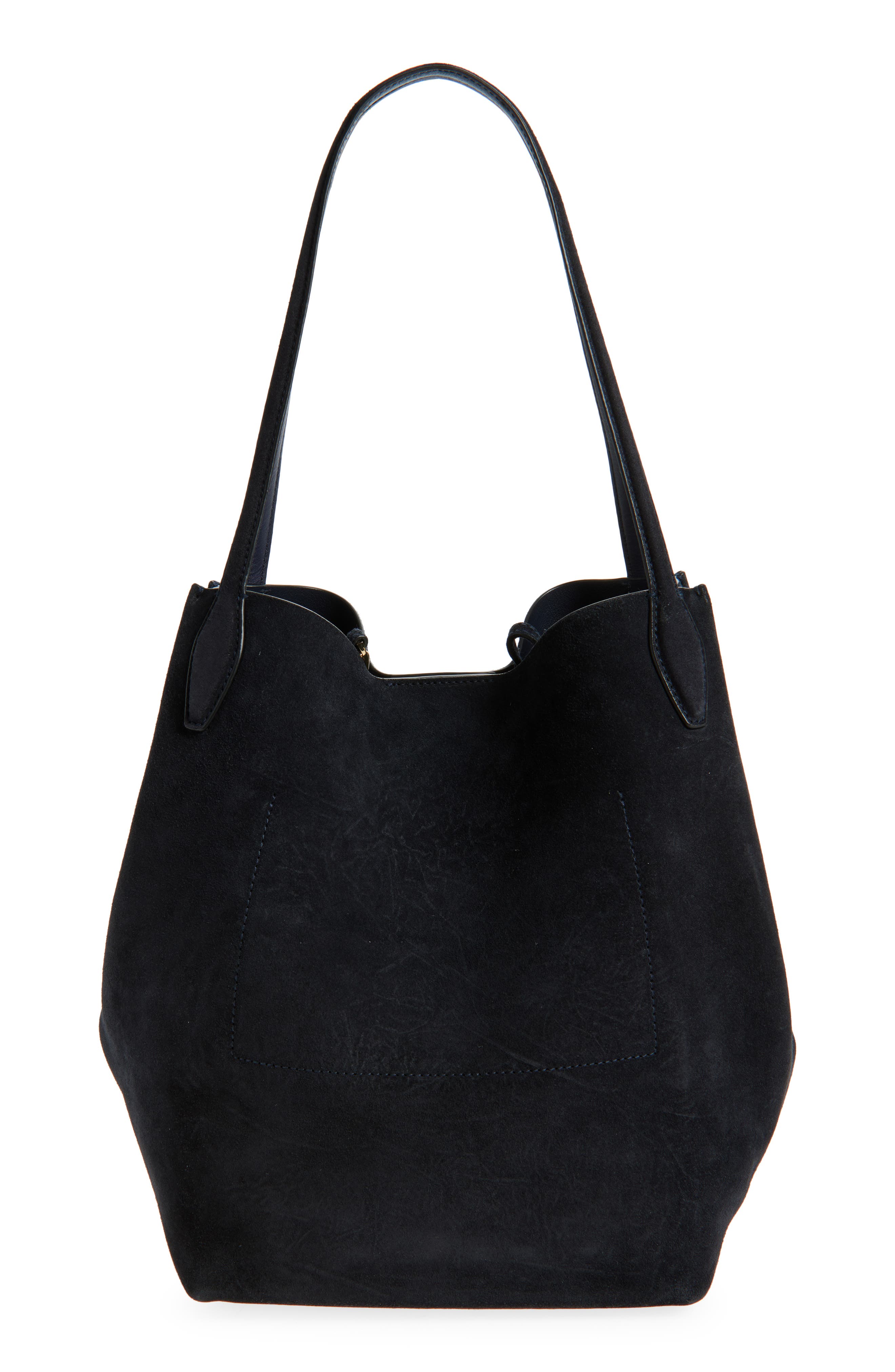 Madewell The Shopper Tote in Soft Grain Suede, Alternate, color, Juniper Berry