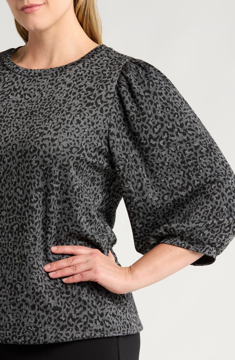 Anne Klein Animal Jacquard Top, Alternate, color,