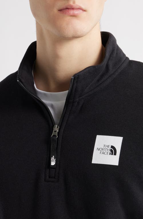 The North Face Box Half Dome Logo Quarter Zip Graphic Pullover In Tnf Black