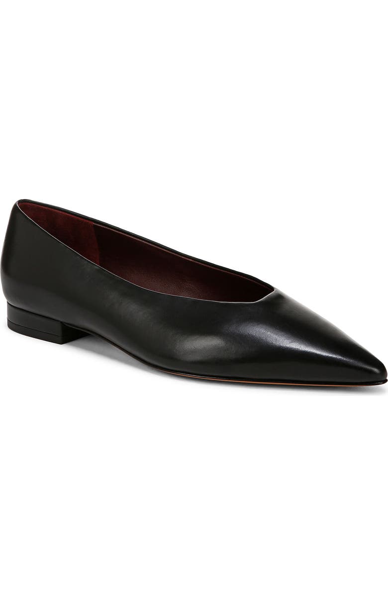 Vince Isabel Pointed Toe Flat, Main, color, Black