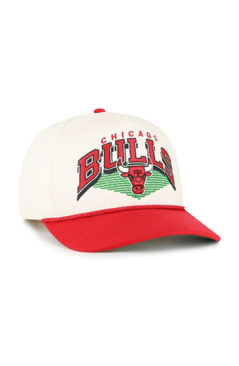 
47 Men
s 
47 Cream/Red Chicago Bulls Pomona Two-Tone Rope Hitch Adjustable Hat, Alternate, color, Cream