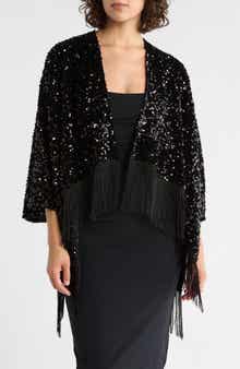 Steve Madden Sequin Fringe Topper