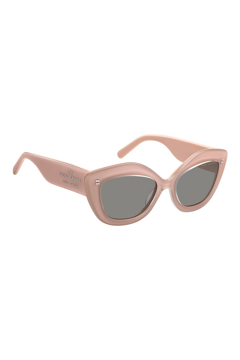 52mm Cat Eye Sunglasses, Alternate, color, CRYSTAL PINK/ GREY