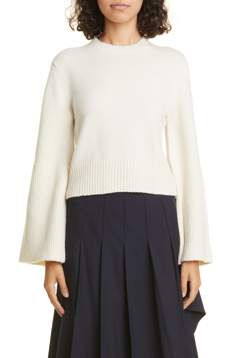 A.L.C. Clover Merino Wool Blend Crop Sweater, Main, color,