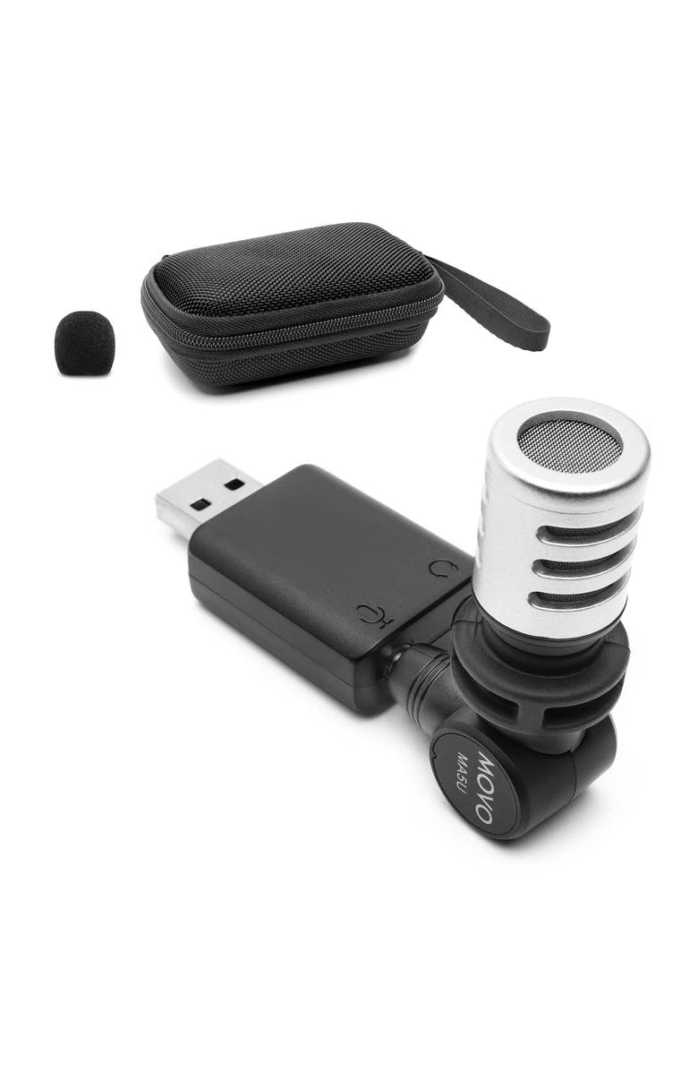 MOVO MA5U Pocket Audio Microphone - USB Compatible, Main, color, Black