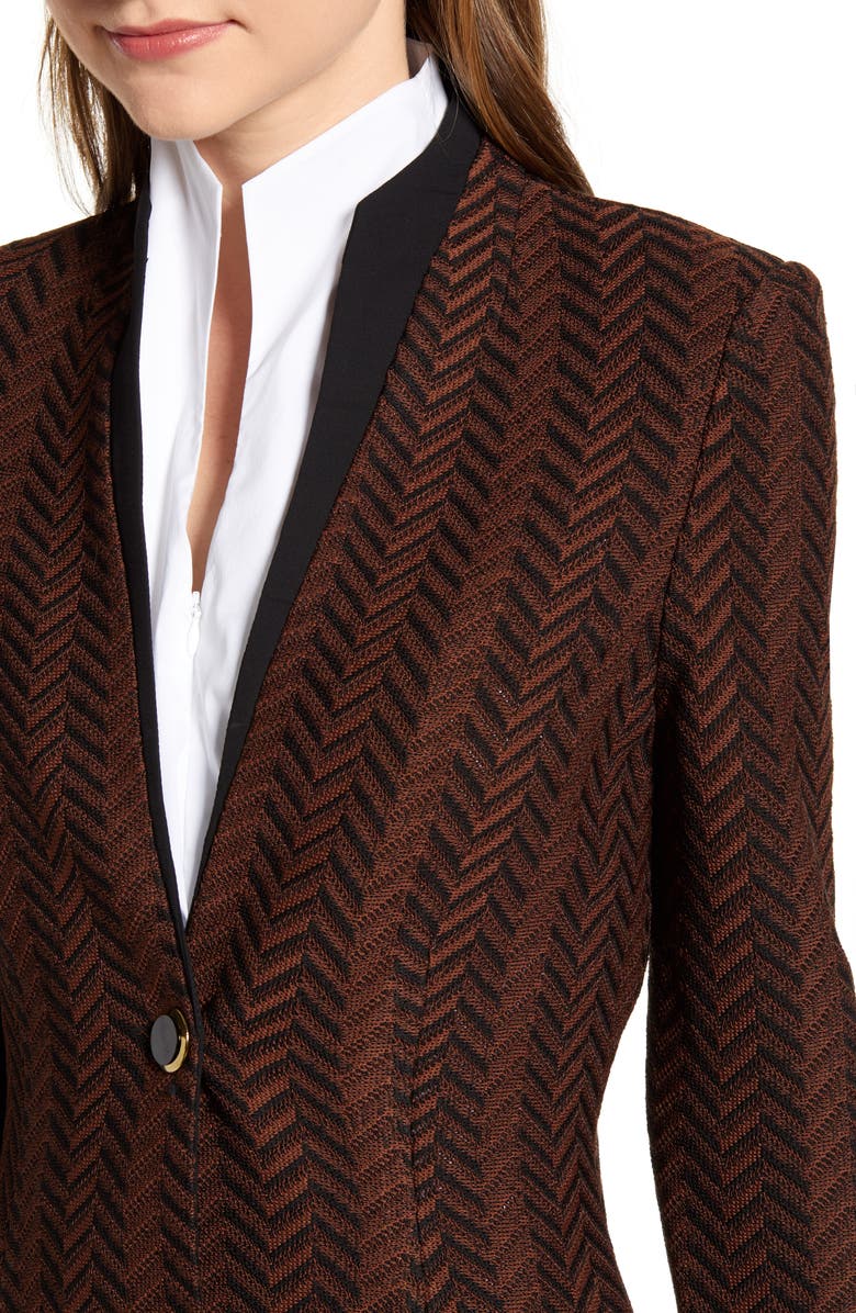 Ming Wang Chevron Knit Jacket, Alternate, color, 