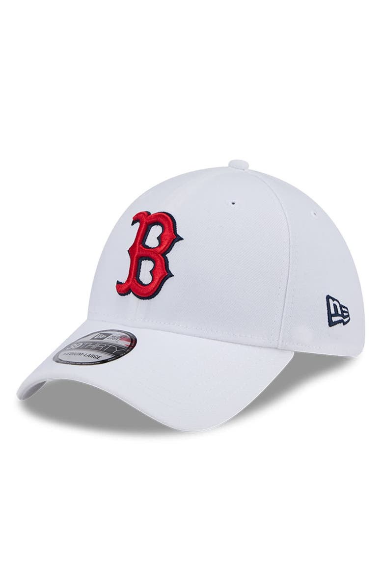 New Era Men's New Era White Boston Red Sox Evergreen 39THIRTY Flex Hat, Main, color,