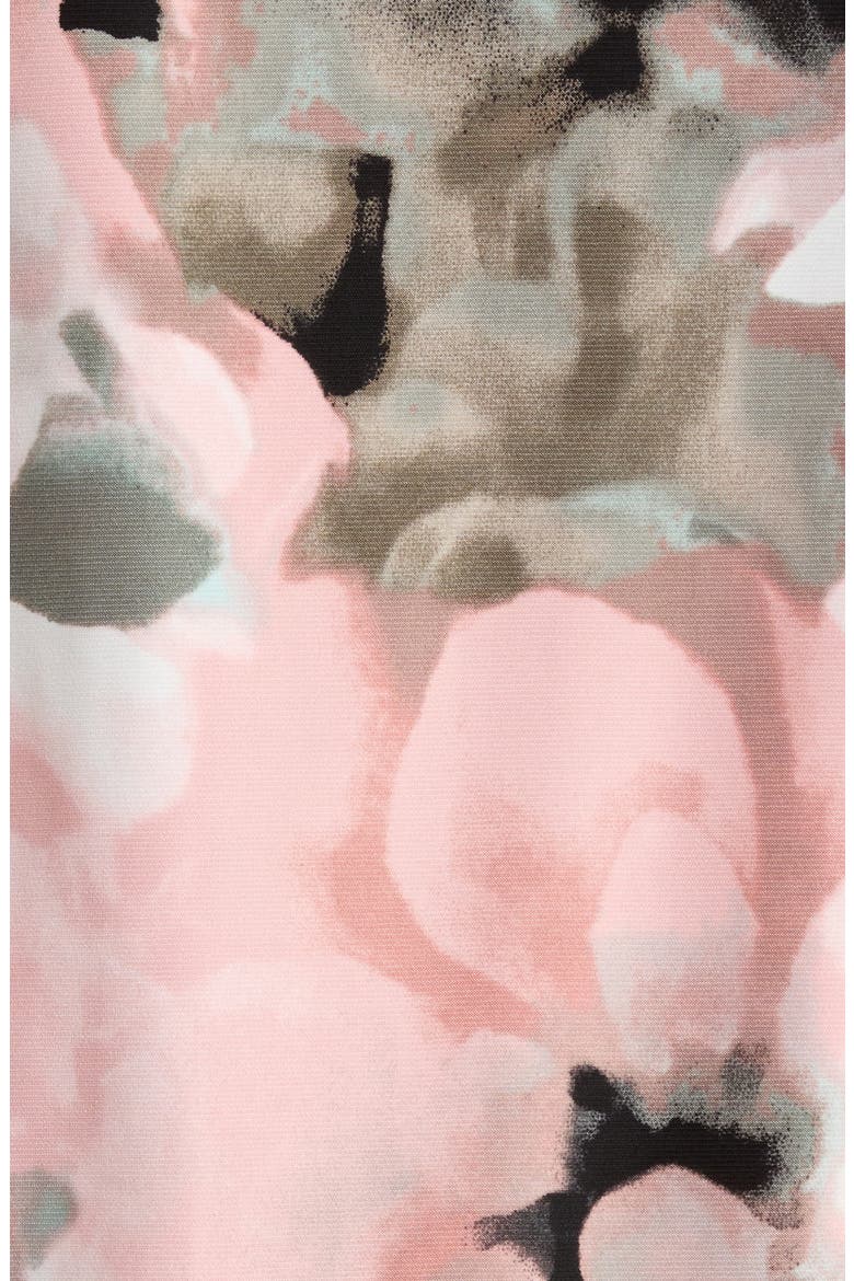 Blurred Floral Print Cowl Neck Top, Alternate, color, TEAROSE MULTI