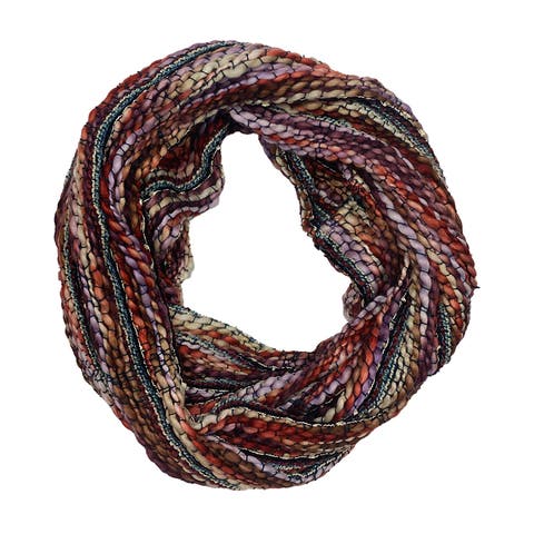 Artisan Woven Luna Infinity 100% Recycled Acrylic Multi Colored Winter Scarf