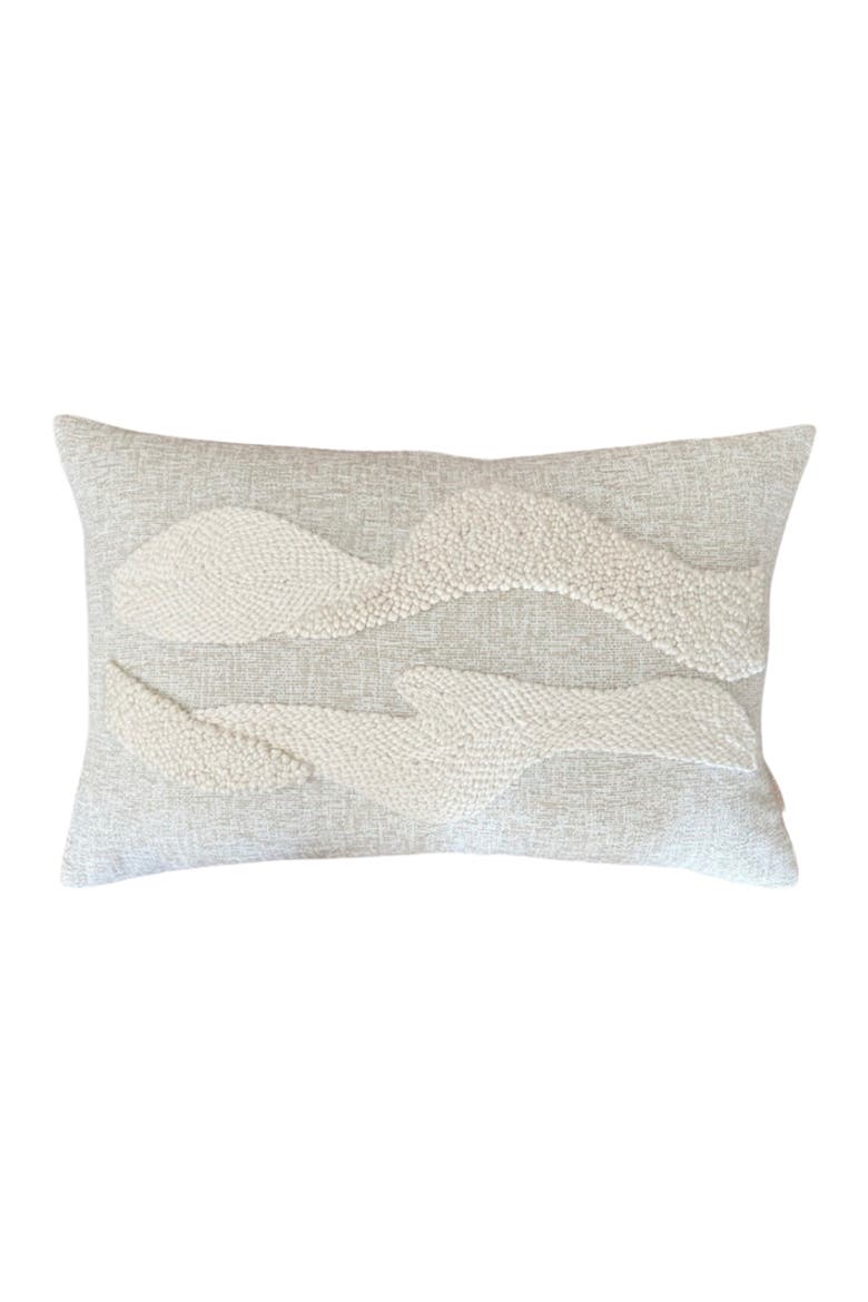 Punch Needle Pillow - Cover + Insert, Main, color, Natural Rectangle