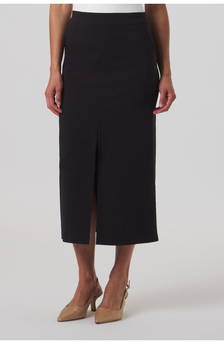Franne Golde Avenue Pull-On Stretch Skirt, Main, color, Black
