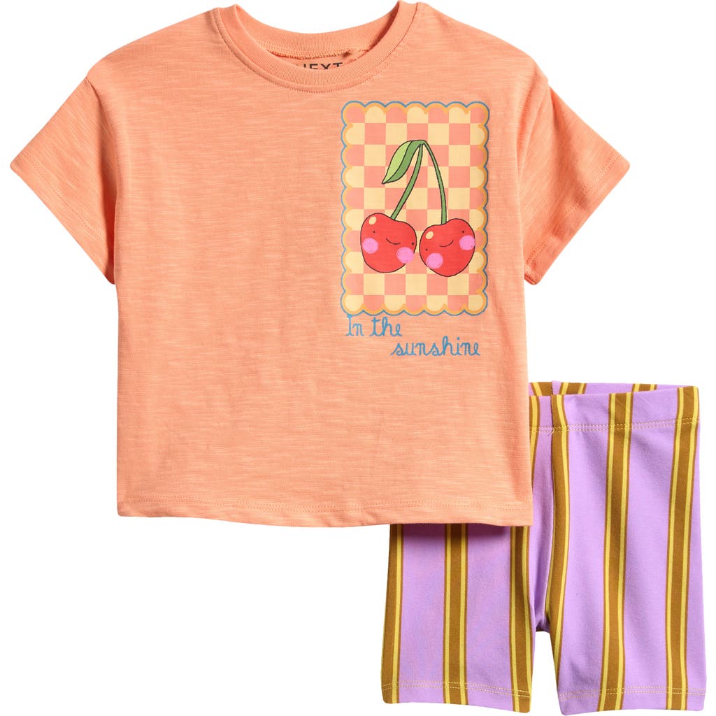 Next Kids' Graphic T-shirt & Shorts Set In Orange