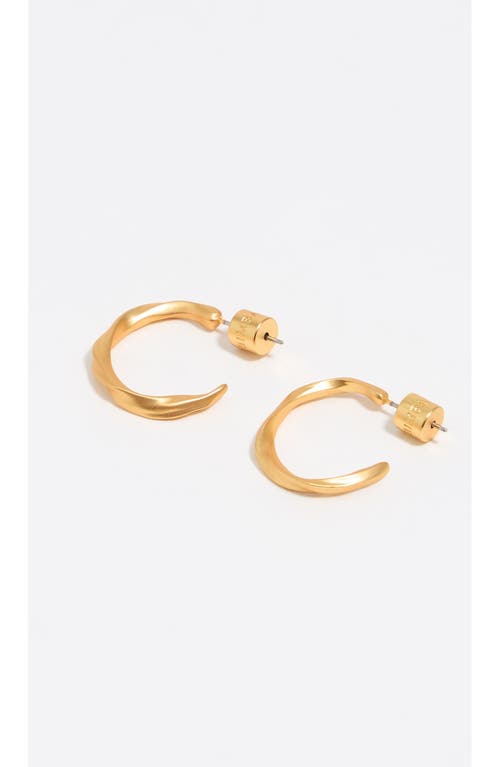 Bimba Y Lola Matte Uneven Hoop Earrings In Gold