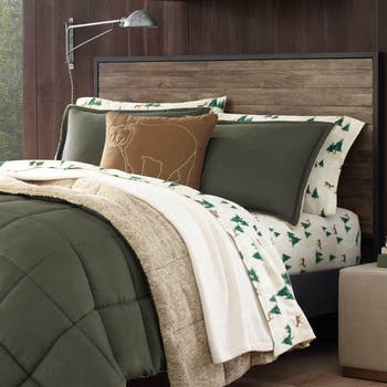 Sherwood Reversible Faux Shearling King Comforter Set